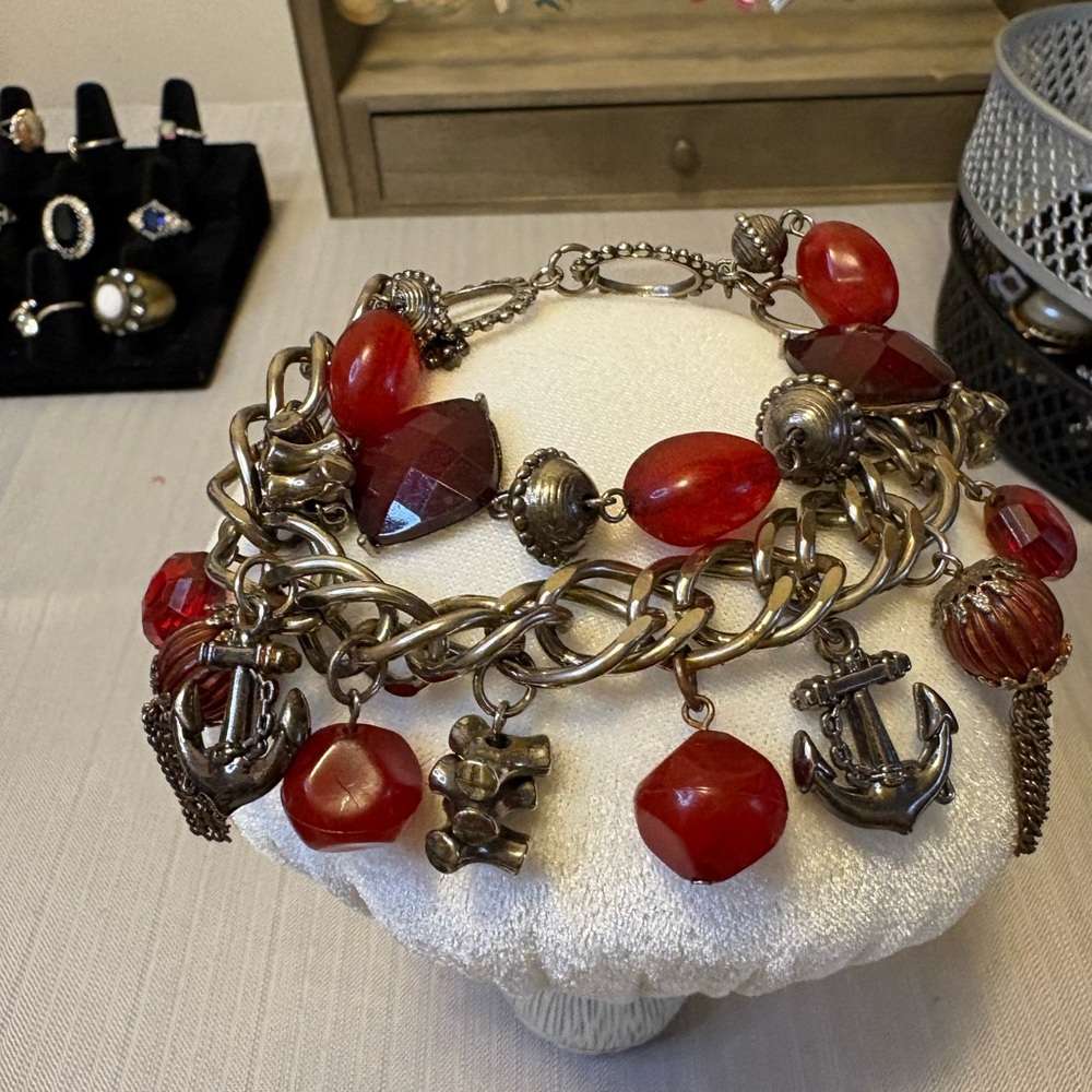 Red Charm Bracelet